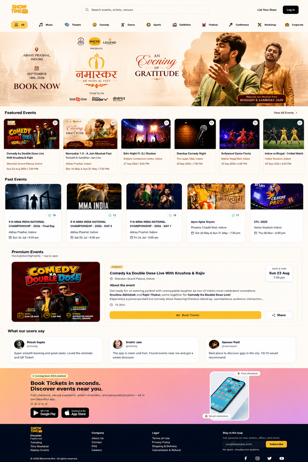 ShowTimeBro Dashboard